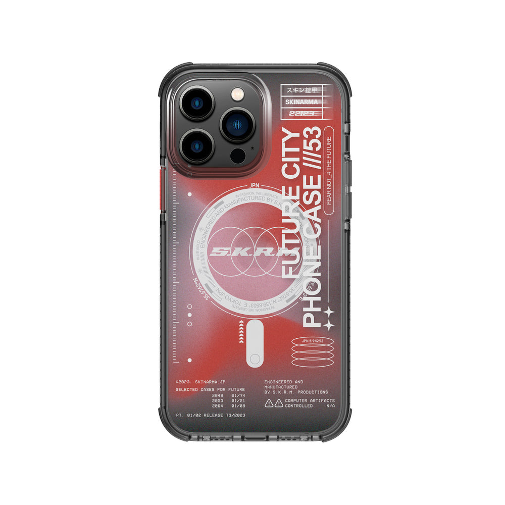 Apple iPhone 14 Pro Max Kılıf SkinArma Şeffaf Airbag Tasarımlı Magsafe Şarj Özellikli Shorai Kapak Mor