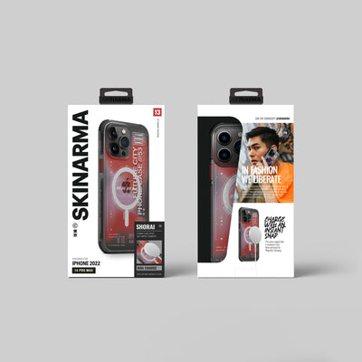 Apple iPhone 14 Pro Max Kılıf SkinArma Şeffaf Airbag Tasarımlı Magsafe Şarj Özellikli Shorai Kapak Mor