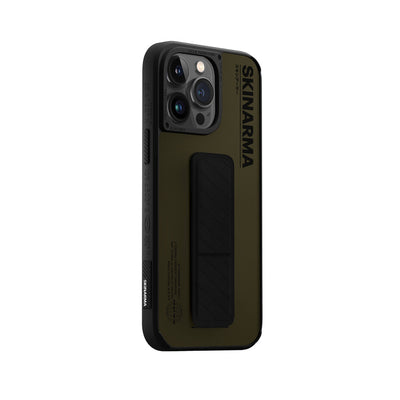 Apple iPhone 14 Pro Max Kılıf SkinArma Standlı Deri Görünümlü Gyo Kapak Mavi
