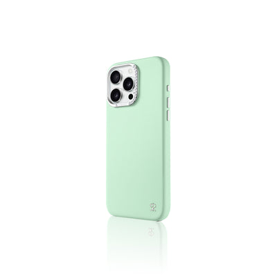 Apple iPhone 14 Pro Max Kılıf Suni Deri Tasarımlı Pynana Starry Serisi Kapak Yeşil