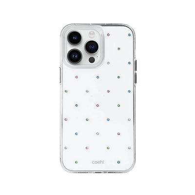 Apple iPhone 14 Pro Max Kılıf Tektaş Desenli Coehl Solitaire Kapak Renksiz