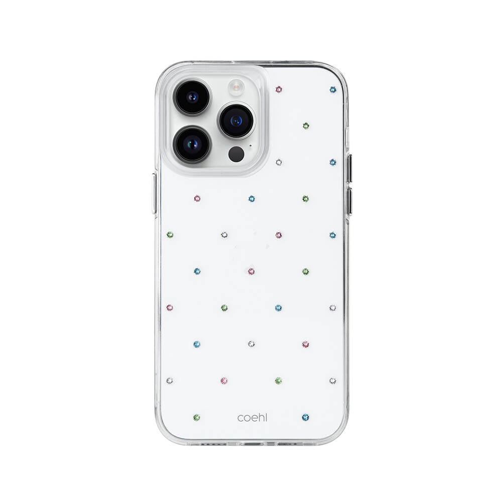 Apple iPhone 14 Pro Max Kılıf Tektaş Desenli Coehl Solitaire Kapak Renksiz