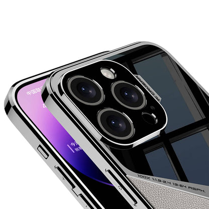 iPhone 14 Pro Max Kılıf Ultra İnce Kamera Korumalı PC + Deri Arka Yüzey Zore X-Pro Kılıf