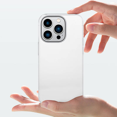 Apple iPhone 14 Pro Max Kılıf Ultra İnce Mat PC Arka Yüzey Recci Elite Serisi Kapak Beyaz