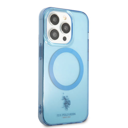 iPhone 14 Pro Max Kılıf U.S. POLO ASSN. M-safe Şarj Özellikli Transparan Tasarım Kılıf