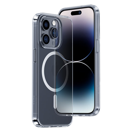 iPhone 14 Pro Max Kılıf Wireless Şarj Destekli Benks Yeni Magnetik Crystal PC Kılıf
