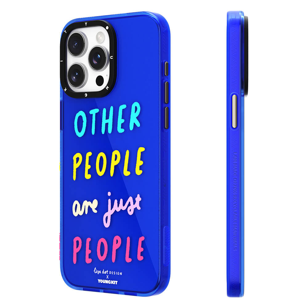 Apple iPhone 14 Pro Max Kılıf Yazı Desenli Youngkit Mindfulness Serisi Kapak Sarı