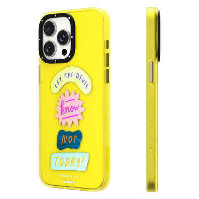 Apple iPhone 14 Pro Max Kılıf Yazı Desenli Youngkit Mindfulness Serisi Kapak Yeşil