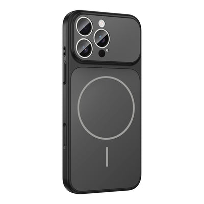 Apple iPhone 14 Pro Max Kılıf Zore M-Safe Şarj Özellikli Kamera Korumalı Formen Kapak Gri