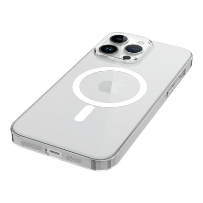 iPhone 14 Pro Max Kılıf Zore Wireless Şarj Özellikli Şeffaf Tek Kamera Çerçeveli Porto Kılıf