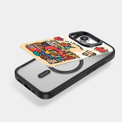 Apple iPhone 14 Pro Max Magsafe Şarj Özellikli Casebang Ahhey Serisi Arka Panel Pembe