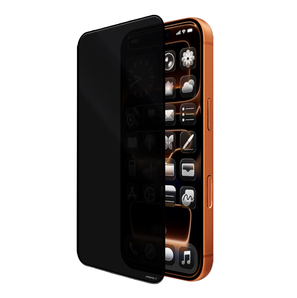 iPhone 14 Pro Max Mohseven Safir Coating Privacy Hayalet Temperli Cam Ekran Koruyucu