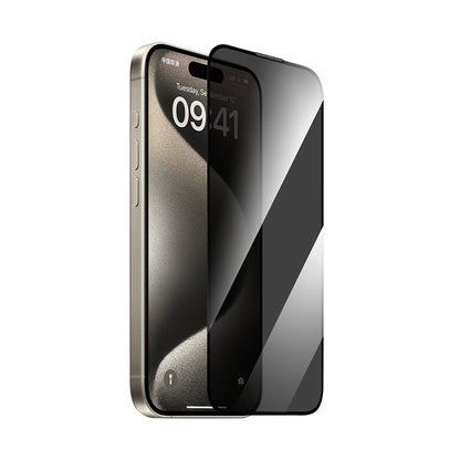 iPhone 14 Pro Max Wiwu GT-011 Anti-Bakteriyel Özellikli Polimer Oleofobik Kaplama Temperli Privacy Cam Ekran Koruyucu
