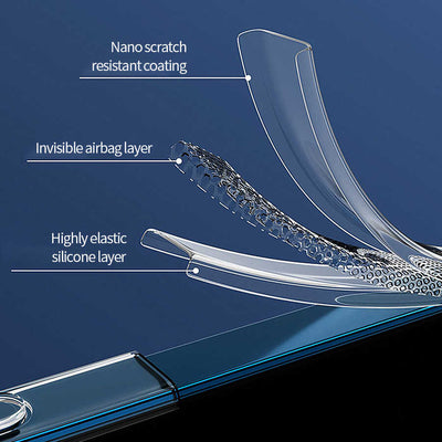 Apple iPhone 14 Pro Max Wiwu Magsafe Şarj Özellikli Lens Korumalı Şeffaf Silikon Kapak Mavi
