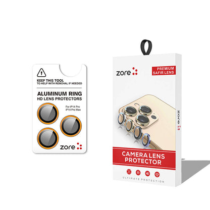 iPhone 14 Pro Max Zore CL-12 Premium Safir Parmak İzi Bırakmayan Anti-Reflective Kamera Lens Koruyucu