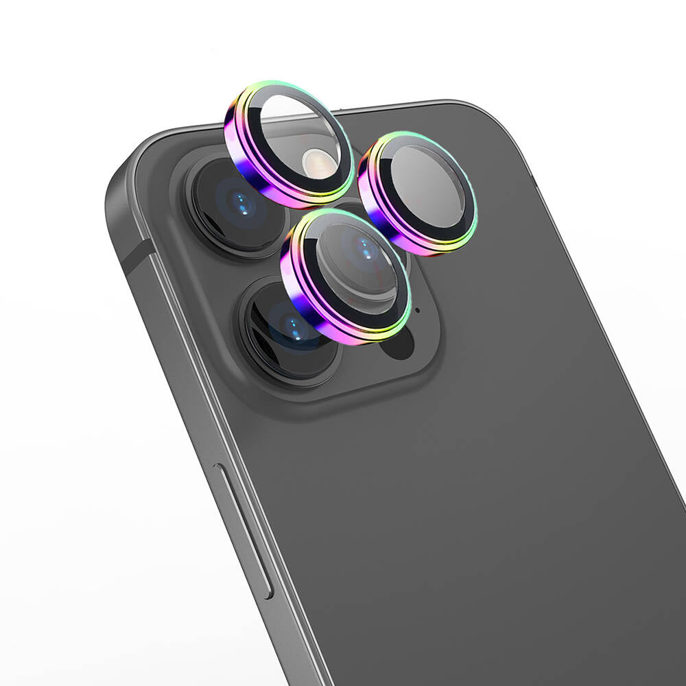 Apple iPhone 14 Pro Wiwu Lens Guard Metal Kamera Lens Koruyucu Colorful