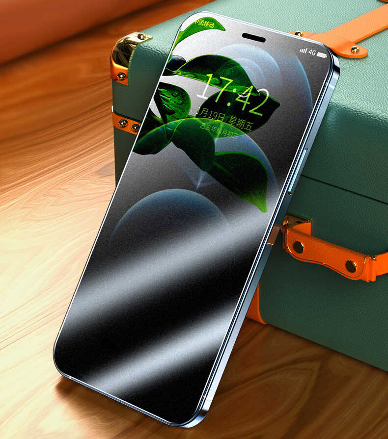 Apple iPhone 14 Pro Zore Rika Premium Privacy Temperli Cam Ekran Koruyucu Siyah