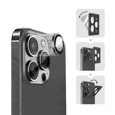 Apple iPhone 14 Wiwu Lens Guard Metal Kamera Lens Koruyucu Mavi
