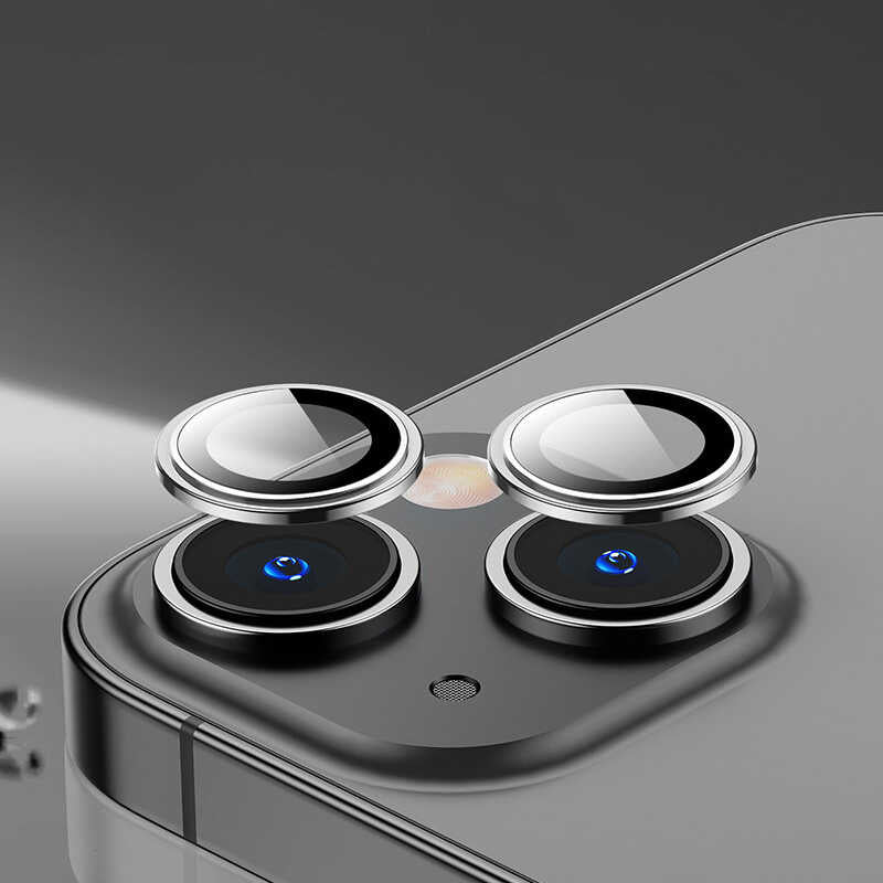 Apple iPhone 14 Wiwu Lens Guard Metal Kamera Lens Koruyucu Siyah