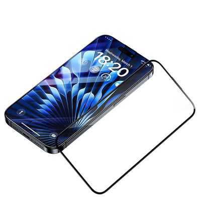 Apple iPhone 15 Benks Glass Warrior Safir Coating Ekran Koruyucu + Kolay Uygulama Aparatlı Siyah