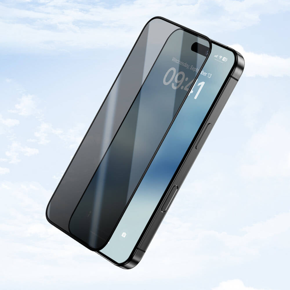 iPhone 15 Benks Ultra Shield 0.4mm Privacy Ekran Koruyucu + Kolay Uygulama Aparatlı