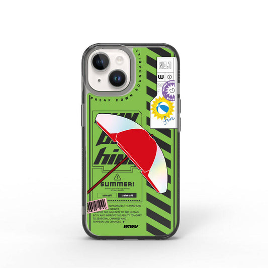 iPhone 15 Kılıf Çift Katman Desenli Wiwu Summer Serisi Kılıf