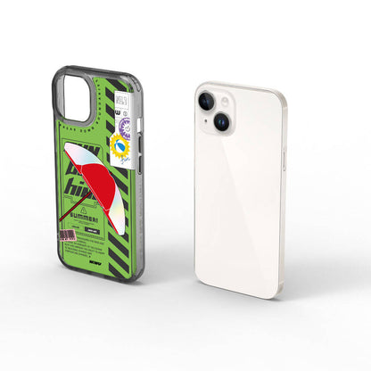 iPhone 15 Kılıf Çift Katman Desenli Wiwu Summer Serisi Kılıf