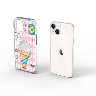 Apple iPhone 15 Kılıf Çift Katman Desenli Wiwu Summer Serisi Kapak Yeşil