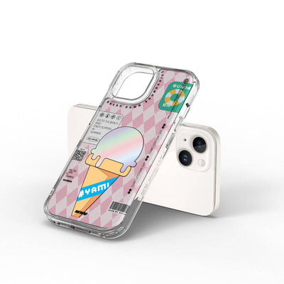 Apple iPhone 15 Kılıf Çift Katman Desenli Wiwu Summer Serisi Kapak Yeşil
