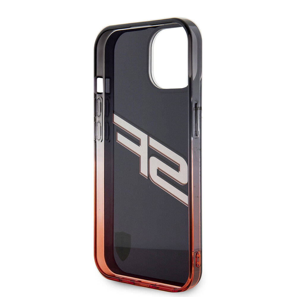 iPhone 15 Kılıf Ferrari Orjinal Lisanslı Transparan SF Yazılı Kenarları Renk Geçişli Kılıf