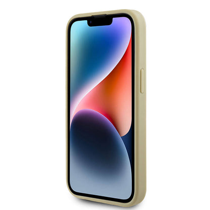 iPhone 15 Kılıf Guess Orjinal Lisanslı 4G Büyük Metal Logolu Glitter Kılıf