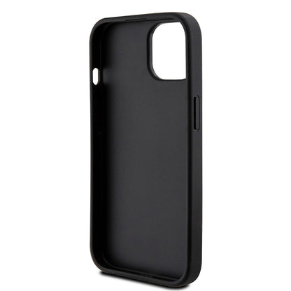 iPhone 15 Kılıf Guess Orjinal Lisanslı Gül Baskılı Büyük Metal Logo Dizaynlı Kılıf