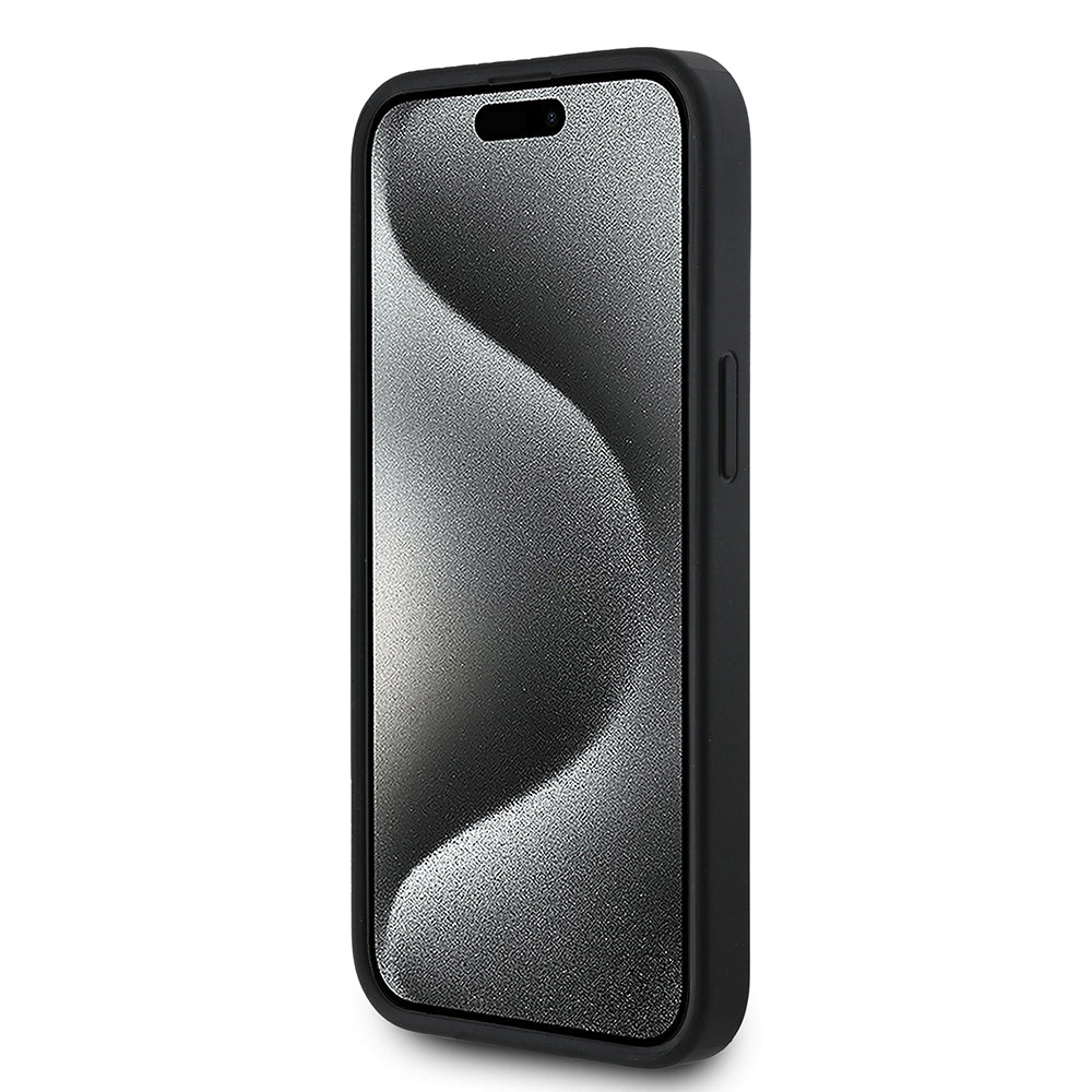 iPhone 15 Kılıf Guess Orjinal Lisanslı M-safe Şarj Özellikli Gül Baskılı 4G Desenli Yazı Logolu Kılıf