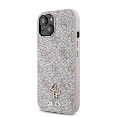 Apple iPhone 15 Kılıf Guess Orjinal Lisanslı Magsafe Şarj Özellikli Small 4G Classic Kapak Siyah