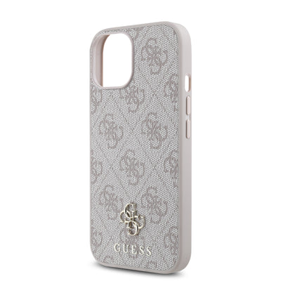 Apple iPhone 15 Kılıf Guess Orjinal Lisanslı Magsafe Şarj Özellikli Small 4G Classic Kapak Siyah