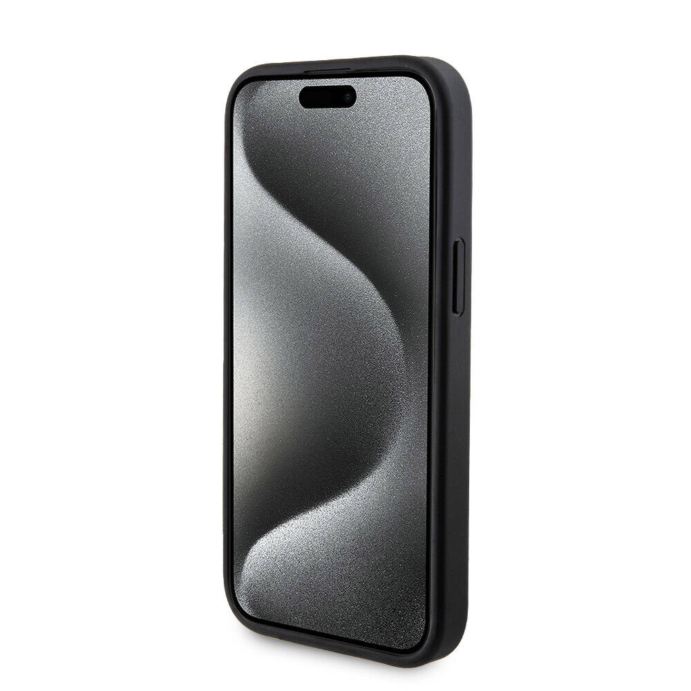 iPhone 15 Kılıf Guess Orjinal Lisanslı M-safe Şarj Özellikli Yazı Logolu 4G Desenli Kılıf + Powerbank 5000mAh 2in1 Set