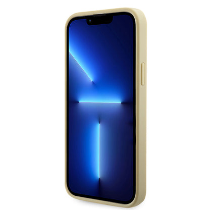 iPhone 15 Kılıf Guess Orjinal Lisanslı Taşlı Arka Yüzey Üçgen Logolu Kılıf