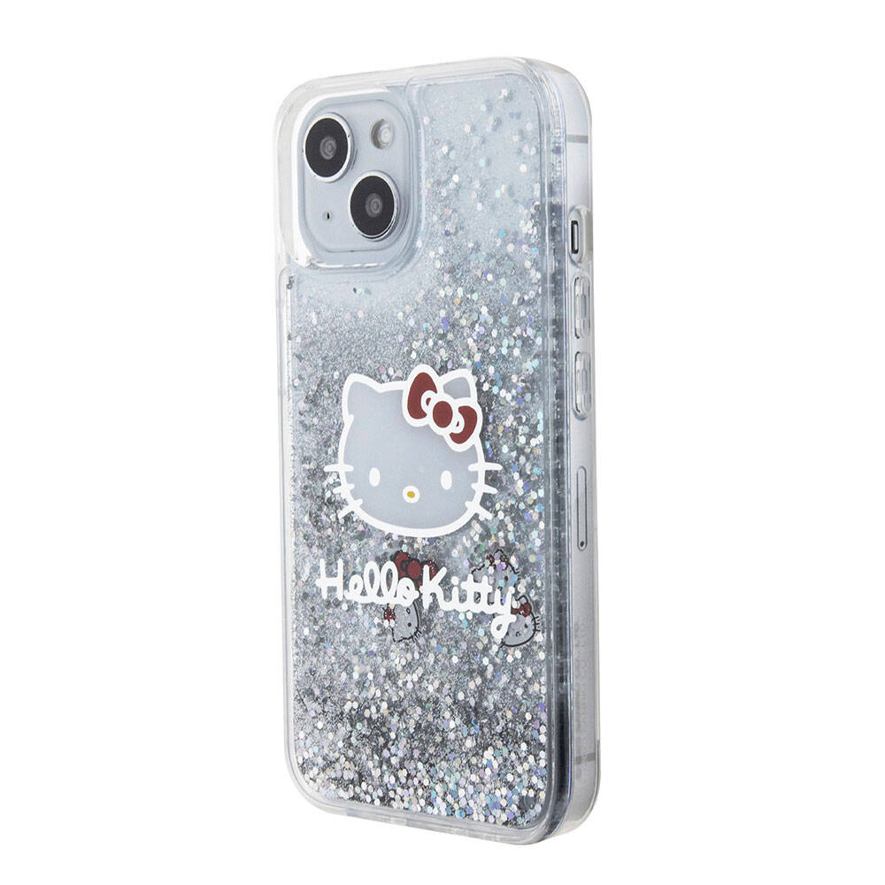 Apple iPhone 15  Kılıf Hello Kitty Orjinal Lisanslı İkonik Sıvılı Glitter Kapak ürününün kopyası