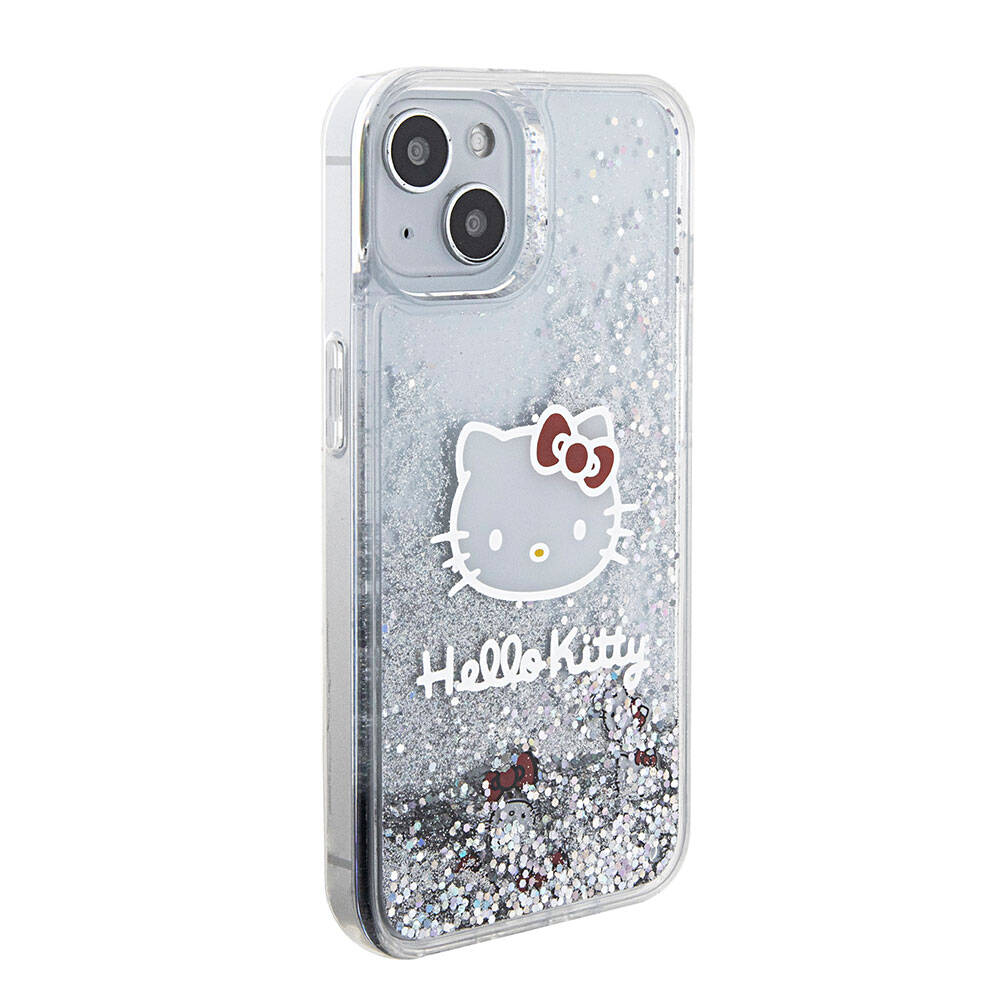 Apple iPhone 15  Kılıf Hello Kitty Orjinal Lisanslı İkonik Sıvılı Glitter Kapak ürününün kopyası