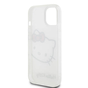 Apple iPhone 15 Kılıf Hello Kitty Orjinal Lisanslı Yazı ve İkonik Logolu Kitty Head Kapak