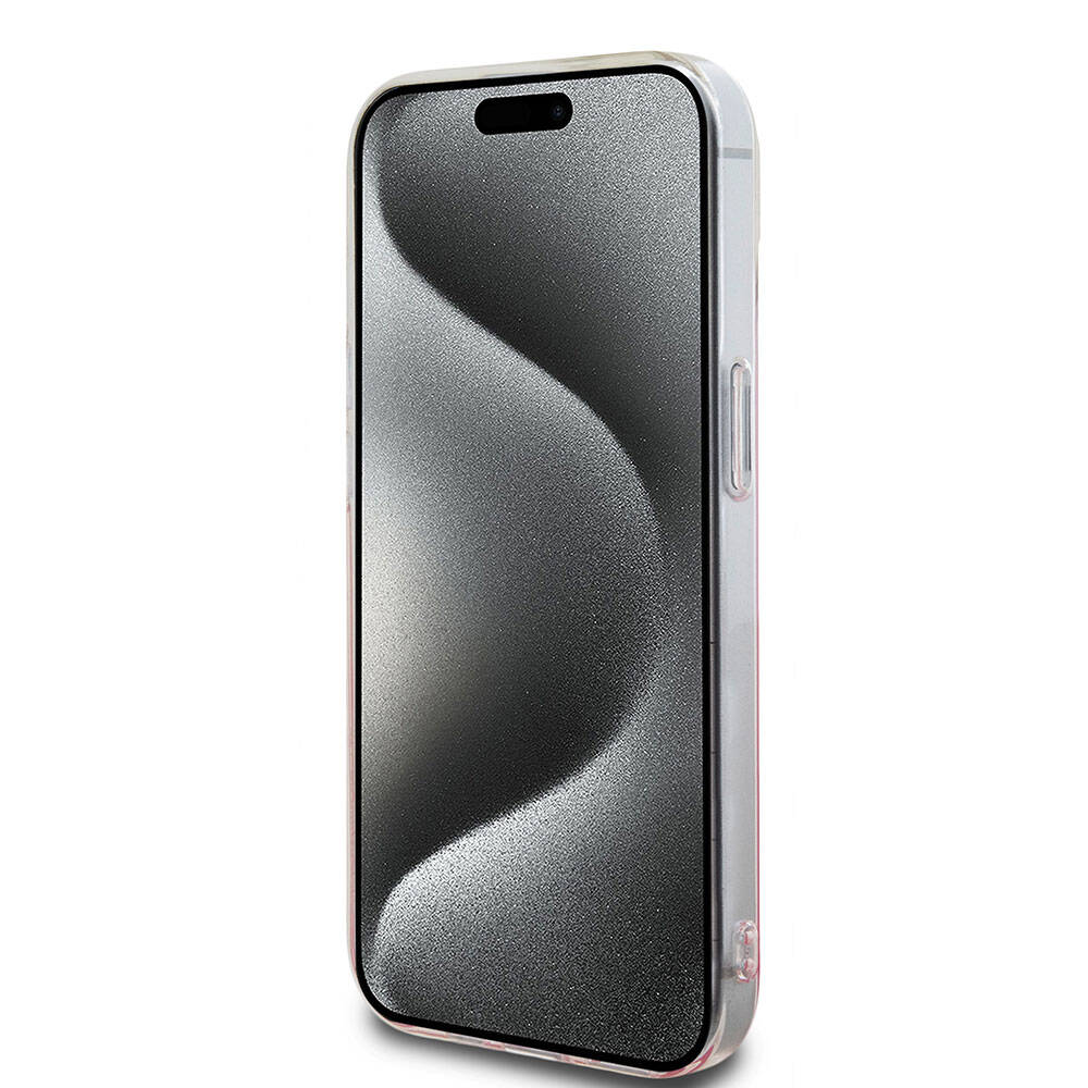 Apple iPhone 15 Kılıf Hello Kitty Orjinal Lisanslı Yazı ve İkonik Logolu Kitty Head Kapak Beyaz