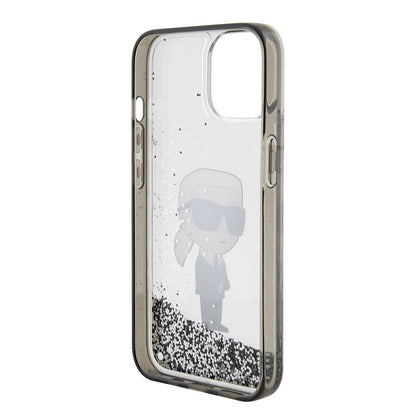 iPhone 15 Kılıf Karl Lagerfeld İkonik Sıvılı Glitter Orjinal Lisanslı Kılıf