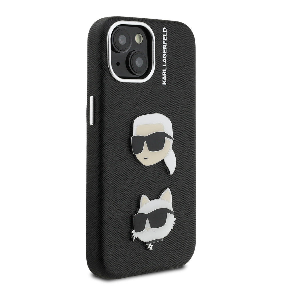 iPhone 15 Kılıf Karl Lagerfeld Orjinal Lisanslı K&C Heads Pin Kılıf