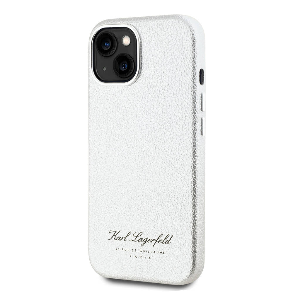 Apple iPhone 15 Kılıf Karl Lagerfeld Orjinal Lisanslı KL Yazılı Hotel Kapak Siyah