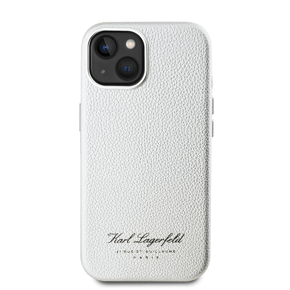 Apple iPhone 15 Kılıf Karl Lagerfeld Orjinal Lisanslı KL Yazılı Hotel Kapak Siyah