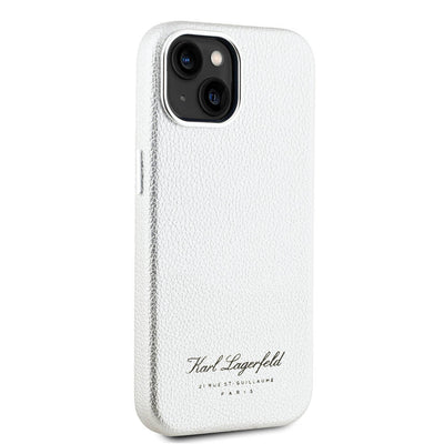 Apple iPhone 15 Kılıf Karl Lagerfeld Orjinal Lisanslı KL Yazılı Hotel Kapak Siyah