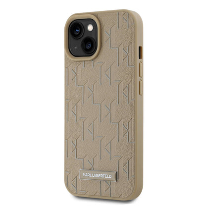 iPhone 15 Kılıf Karl Lagerfeld Orjinal Lisanslı M-safe Şarj Özellikli KL Yazılı Hot Stamp Kılıf