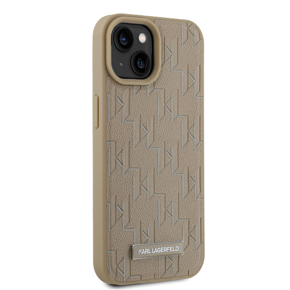 iPhone 15 Kılıf Karl Lagerfeld Orjinal Lisanslı M-safe Şarj Özellikli KL Yazılı Hot Stamp Kılıf
