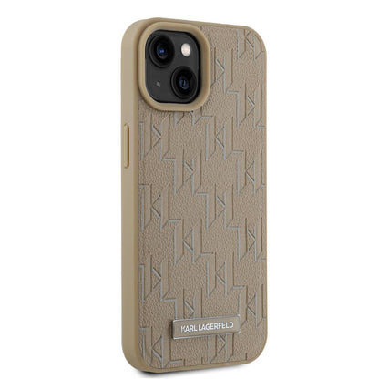 iPhone 15 Kılıf Karl Lagerfeld Orjinal Lisanslı M-safe Şarj Özellikli KL Yazılı Hot Stamp Kılıf