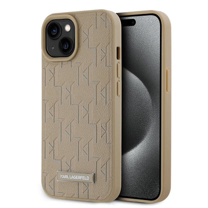 iPhone 15 Kılıf Karl Lagerfeld Orjinal Lisanslı M-safe Şarj Özellikli KL Yazılı Hot Stamp Kılıf